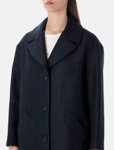 A.P.C. Ninon navy wool coat - | Spazio Pritelli