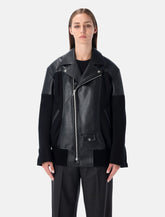 Junya Watanabe black eco-leather and wool jacket - | Spazio Pritelli