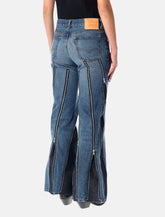 Jeans in denim blu con multi zip di Junya Watanabe - | Spazio Pritelli