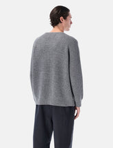 Corridor wool and cashmere blend ribbed crewneck sweater - | Spazio Pritelli