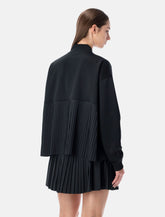 Nike black pleated zip jacket - | Spazio Pritelli