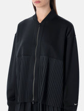 Nike black pleated zip jacket - | Spazio Pritelli