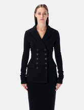 Dolce & Gabbana giacca doppiopetto in panno di lana nera - | Spazio Pritelli