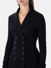 Dolce & Gabbana giacca doppiopetto in panno di lana nera - | Spazio Pritelli