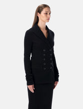 Dolce & Gabbana giacca doppiopetto in panno di lana nera - | Spazio Pritelli