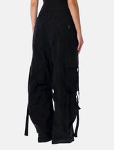 Dolce & Gabbana black waxed faille cargo trousers - | Spazio Pritelli