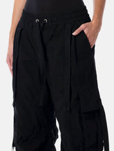 Dolce & Gabbana black waxed faille cargo trousers - | Spazio Pritelli