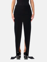 Rick Owens black long sliced skirt - | Spazio Pritelli
