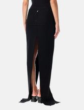 Rick Owens black long sliced skirt - | Spazio Pritelli