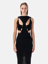 Rick Owens black wool cut-out top - | Spazio Pritelli