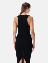 Rick Owens black wool cut-out top - | Spazio Pritelli