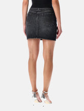 Minigonna in denim nero con zip Jean Paul Gaultier - | Spazio Pritelli