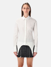 Jean Paul Gaultier fitted white cotton garter shirt - | Spazio Pritelli