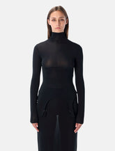 Jean Paul Gaultier long-sleeve high-neck body with lingerie details - | Spazio Pritelli