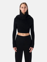 Maglia cropped nera di Rick Owens - | Spazio Pritelli