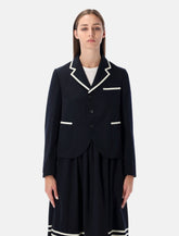 Comme des Garçons Girl wool blazer with contrast trim - | Spazio Pritelli