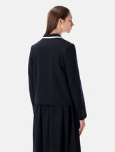 Comme des Garçons Girl wool blazer with contrast trim - | Spazio Pritelli