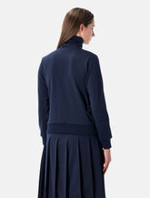 Felpa blu con zip e rouches di Comme des Garçons Girl - | Spazio Pritelli