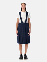 Comme des Garçons Girl navy pleated suspender skirt - | Spazio Pritelli