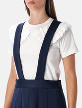Comme des Garçons Girl navy pleated suspender skirt - | Spazio Pritelli