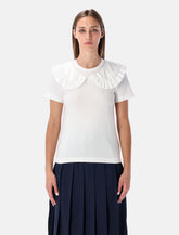 Comme des Garçons Girl white t-shirt with ruffle collar - | Spazio Pritelli