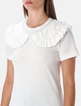 Comme des Garçons Girl white t-shirt with ruffle collar - | Spazio Pritelli