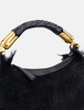 Balmain genuine fur handbag with leather handle - | Spazio Pritelli