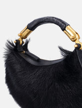 Balmain genuine fur handbag with leather handle - | Spazio Pritelli