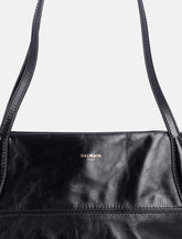 Balmain black leather shopper bag with shoulder strap - | Spazio Pritelli