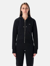 Coperni fitted zip-up grey organic cotton hoodie - | Spazio Pritelli