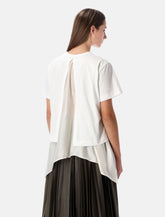 T-shirt con inserto in voile sul retro di Sacai - | Spazio Pritelli