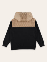 Fendi Kids black hoodie with FF logo detail - | Spazio Pritelli