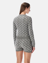 Marine Serre Moon Jacquard Fitted Crewneck Sweater - | Spazio Pritelli