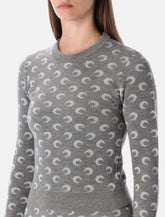 Marine Serre Moon Jacquard Fitted Crewneck Sweater - | Spazio Pritelli
