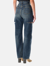 Maison Margiela Stonewashed Denim Jeans with Slash Details - | Spazio Pritelli