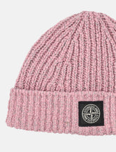 Berretto Stone Island in lana mouliné con logo Compass - | Spazio Pritelli