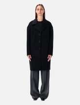 Cappotto oversize in lana nero - | Spazio Pritelli
