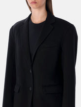 Anine Bing Quinn Oversized Black Wool Cashmere Blazer - | Spazio Pritelli