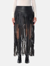 The Garment Brooklyn leather-look fringe skirt - | Spazio Pritelli