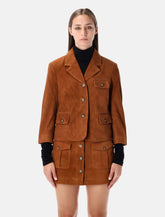 The Garment suede fitted jacket - | Spazio Pritelli