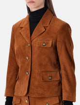 The Garment suede fitted jacket - | Spazio Pritelli