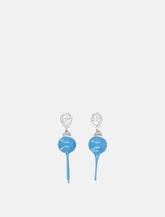 Ottolinger Blue Dipped Pearl Drop Earrings - | Spazio Pritelli