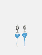 Ottolinger Blue Dipped Pearl Drop Earrings - | Spazio Pritelli