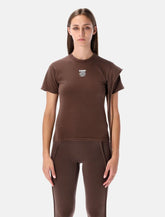T-shirt aderente Ottolinger in cotone biologico marrone - | Spazio Pritelli