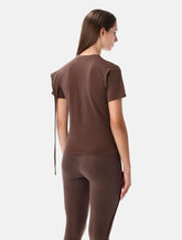 T-shirt aderente Ottolinger in cotone biologico marrone - | Spazio Pritelli