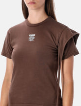 T-shirt aderente Ottolinger in cotone biologico marrone - | Spazio Pritelli