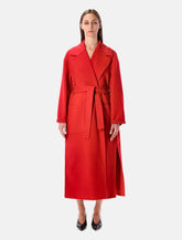 Cappotto lungo rosso in lana e cashmere di Fabiana Filippi -  | Spazio Pritelli