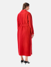 Cappotto lungo rosso in lana e cashmere di Fabiana Filippi -  | Spazio Pritelli