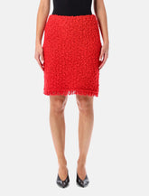 Gonna mini rossa in tweed bouclé di Fabiana Filippi -  | Spazio Pritelli