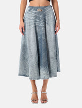 Diesel De-Annet blue denim midi skirt - | Spazio Pritelli